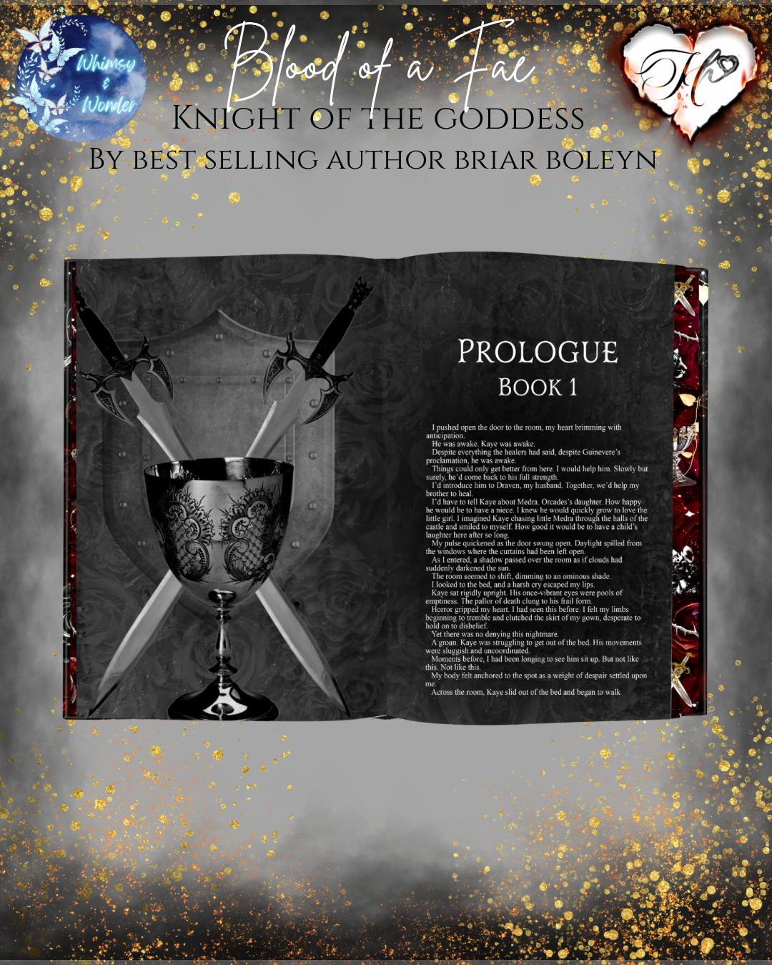 Book cover of 'Knight of the Goddess' by Briar Boleyn with a chalice and swords design.