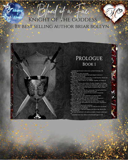 Book cover of 'Knight of the Goddess' by Briar Boleyn with a chalice and swords design.