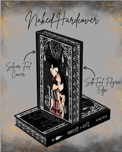 Book with silver foil cover and silk foil filigree edge 